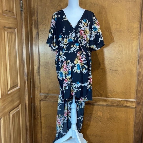 Rosegal Floral Print High Low Maxi Dress - EUC - Picture 3 of 8
